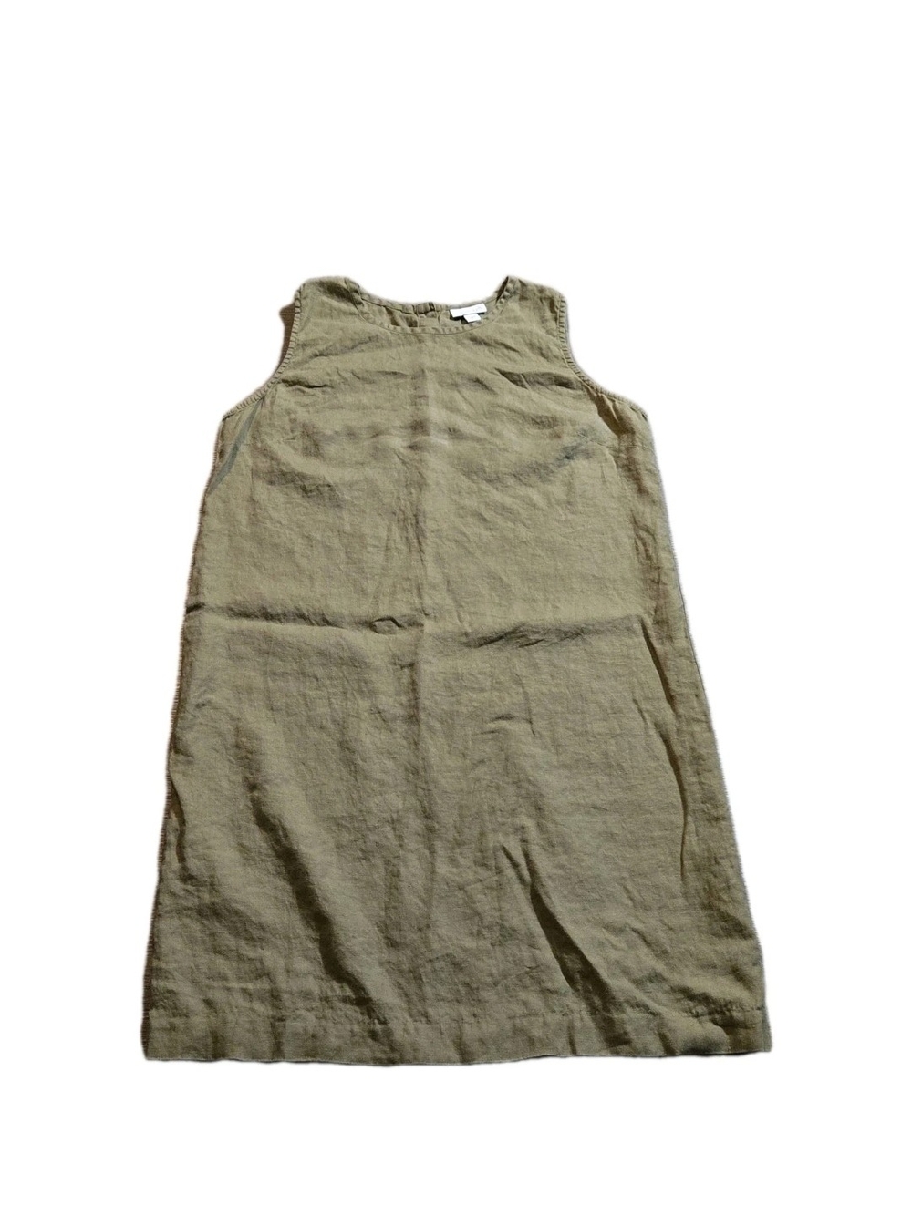 J. Jill Love Linen Sleeveless Shift Dress Womens Size Small Green 100% Linen EUC
